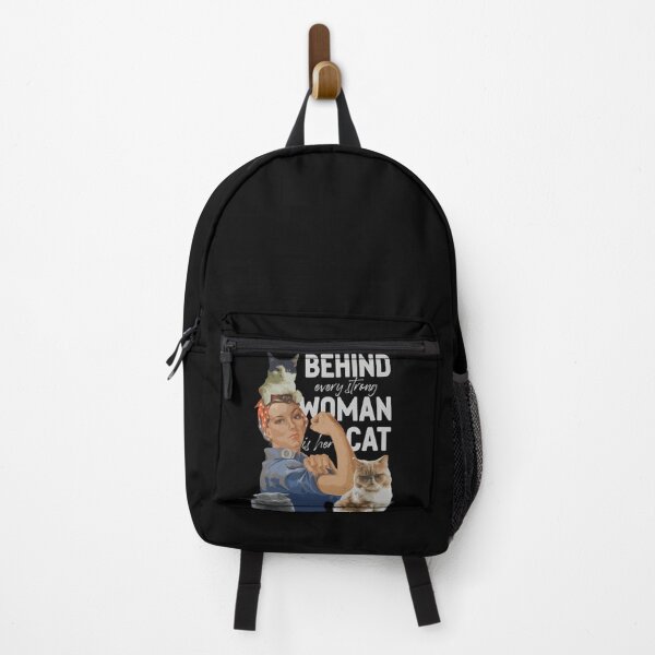 Item preview, Behind Every Strong Woman Is Her Cat designed and sold by MaryJaneRC.