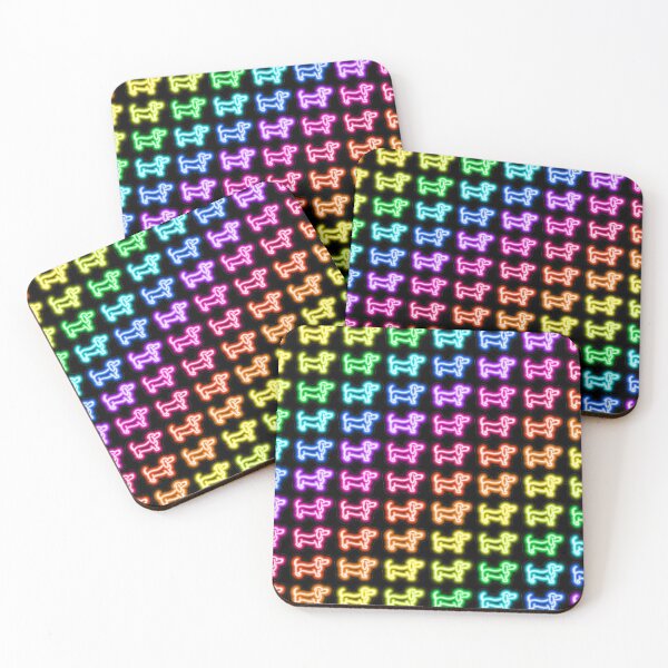 Item preview, Neon dogs pattern designed and sold by ToTheCore.