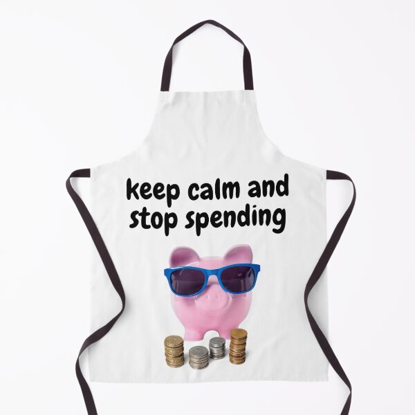 Item preview, Keep Calm and Stop Spending Cute Piggy Bank with Coin designed and sold by silviaol.