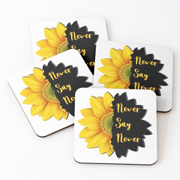 Item preview, Never say Never positive thinking inspiration. designed and sold by bluehatgraphics.