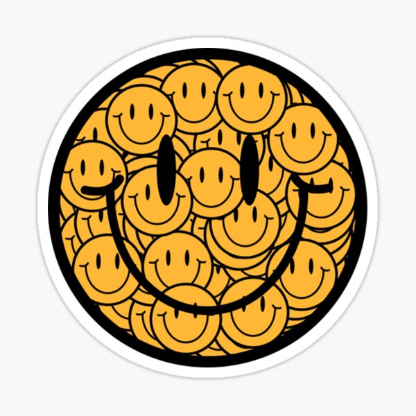 "Acid House Smiley Face" Sticker for Sale by bonitabrmel Redbubble