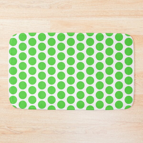 Item preview, Green and White Pokka Dot Textile designed and sold by SeaNympth.