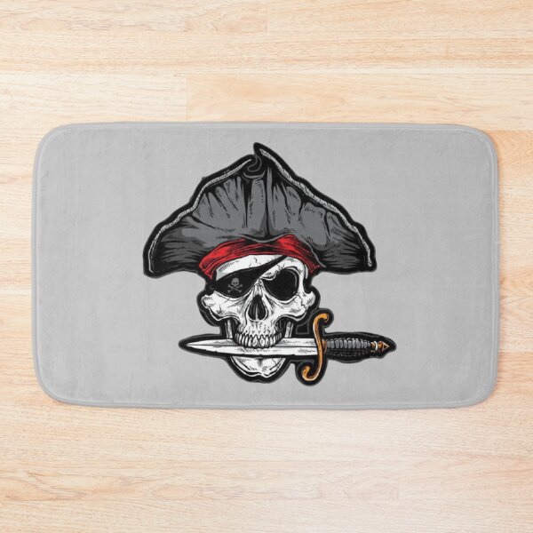 Item preview, Pirate skull holding knife in mouth designed and sold by Tarun Bisht.