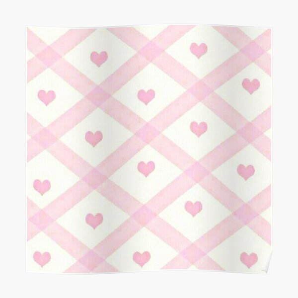 Line heart pattern Poster