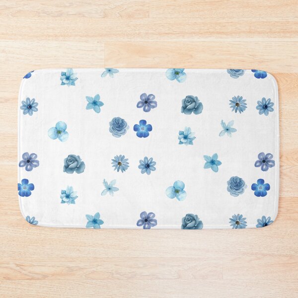 Item preview, Pastel Blue Watercolor Small Flowers designed and sold by silviaol.