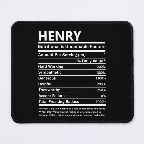 Item preview, Henry Name T Shirt - Henry Nutritional And Undeniable Factors Gift Item Tee designed and sold by hautalachante.