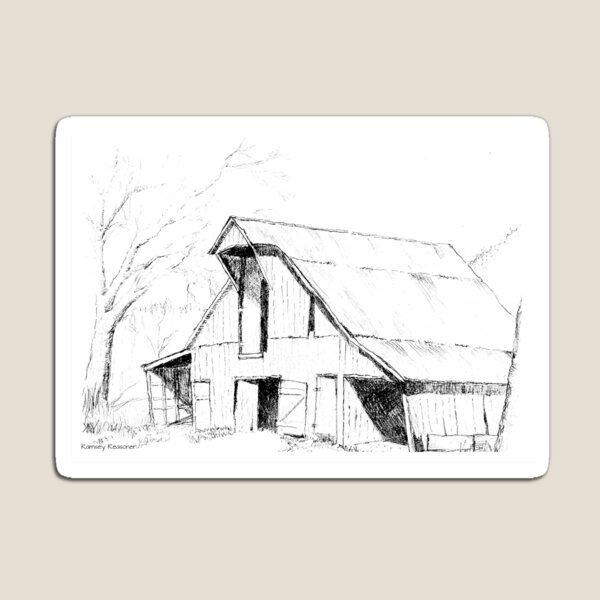 Old Barn sketch Magnet