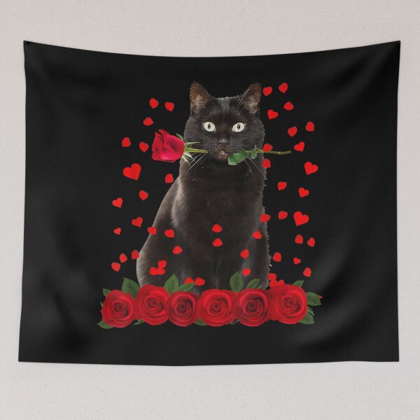 Item preview, Black Cat Valentines Day designed and sold by spherevilla.