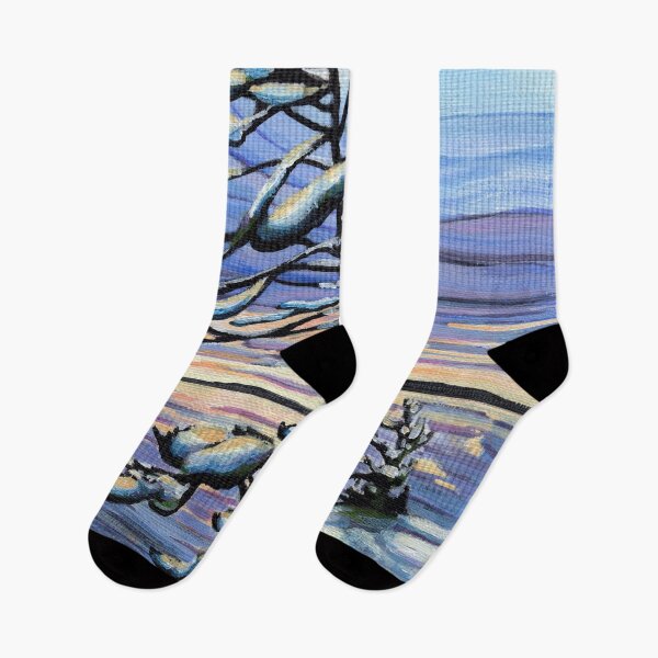 Item preview, Brightly colored west coast winter landscape designed and sold by The Willow Of  Rain City.