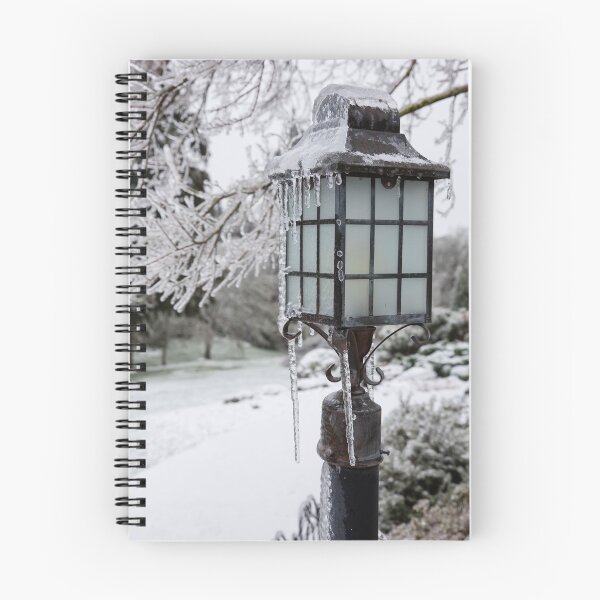 Item preview, Winter Welcome Rustic Lamppost and Landscape with Snow and Ice designed and sold by nancyjcreates.
