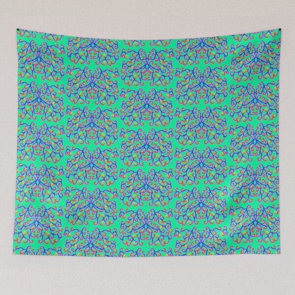 Item preview, Rainbow Gradient Demask Pattern Teal Version designed and sold by Cora Gregory.
