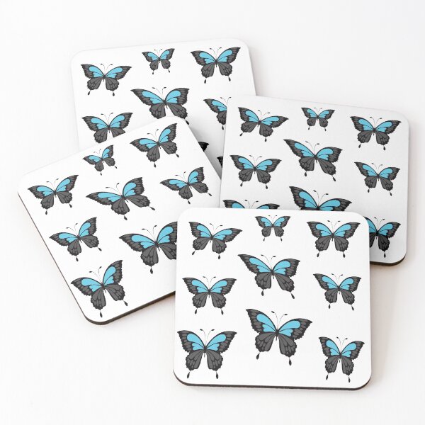 Item preview, Blue and black butterfly set designed and sold by Kinkalow.