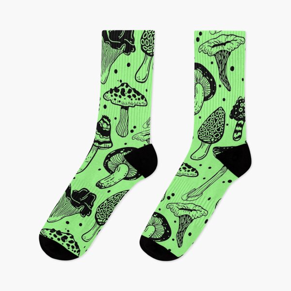 Item preview, Hand Drawn Mushroom Pattern Socks Plants Lovers Socks Tropical Floral designed and sold by NOorYES.