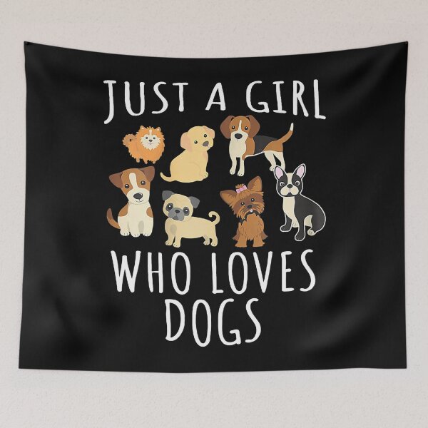 Item preview, Just a girl who loves Dogs - Funny Puppy Pet Lovers designed and sold by abbottdominic.
