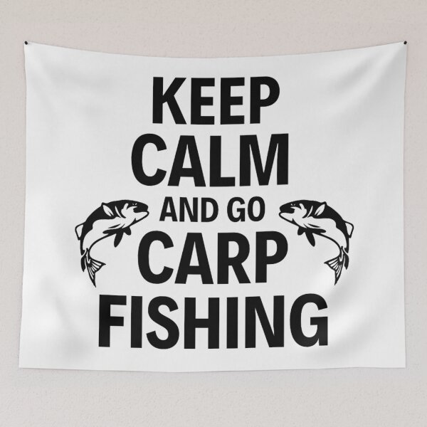 Item preview, Keep Calm And Go Carp Fishing - Funny Fishing Sayings designed and sold by chetan786.