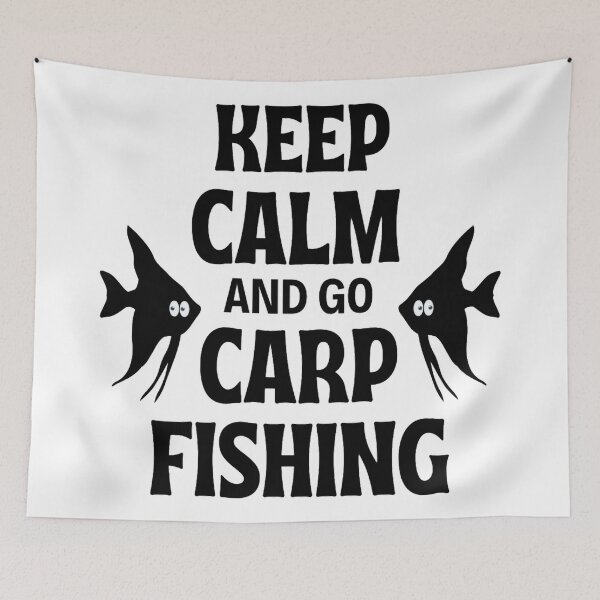 Item preview, Keep Calm And Go Carp Fishing - Funny Fishing Sayings designed and sold by chetan786.