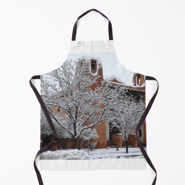 Item preview, Snowy adobe buildings in Santa Fe designed and sold by zumi.