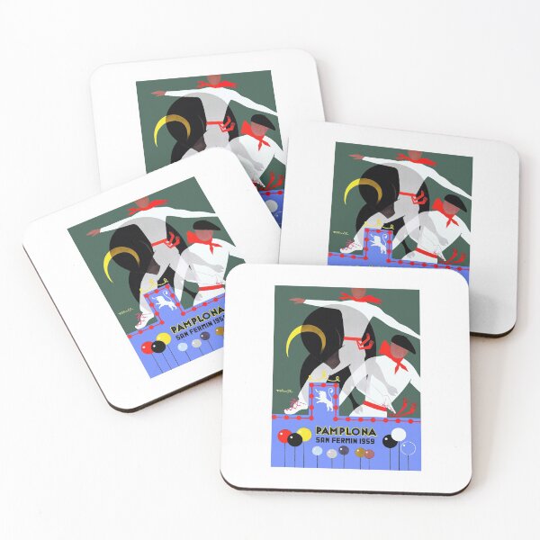 Item preview, 1959 SPAIN Pamplona Running Of The Bulls Poster designed and sold by retrographics.