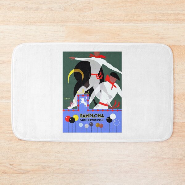 Item preview, 1959 SPAIN Pamplona Running Of The Bulls Poster designed and sold by retrographics.