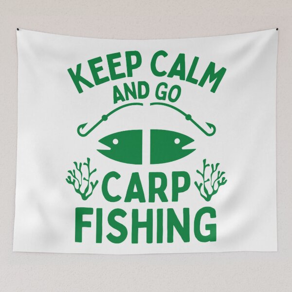Item preview, Keep Calm And Go Carp Fishing - Funny Fishing Sayings designed and sold by chetan786.