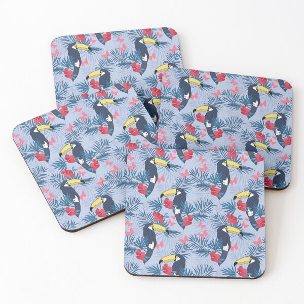 Item preview, Toucan and tropical flowers designed and sold by MobertsonArt.