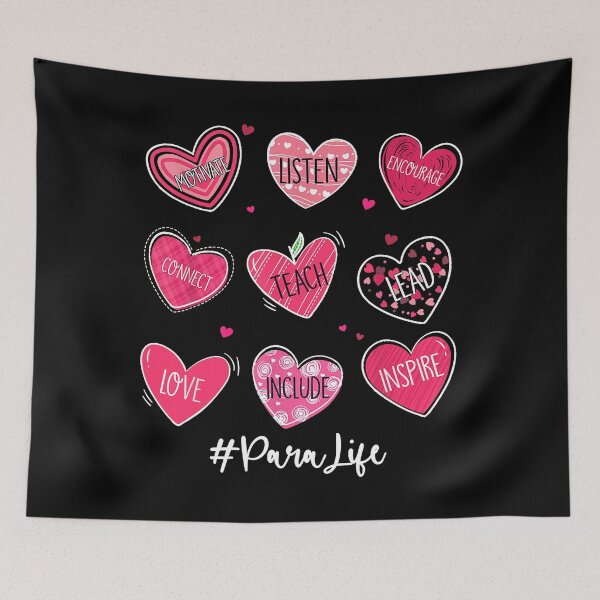 Item preview, Hearts Teach Love Inspire Para Life Valentines designed and sold by RobertJason.