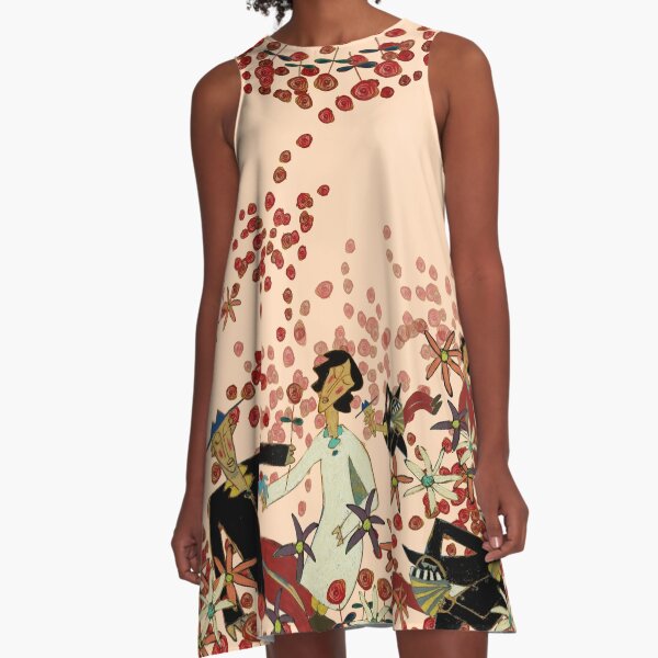 Parade of Lovers - Cherries on Marzipan A-Line Dress