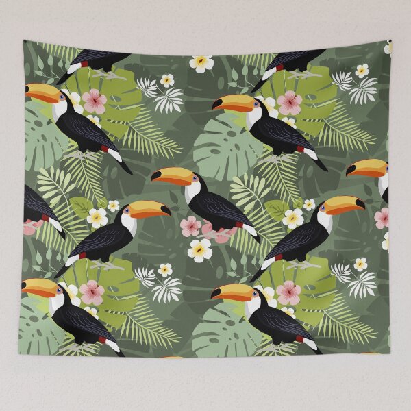 Item preview, Toucan tropical seamless designed and sold by MobertsonArt.