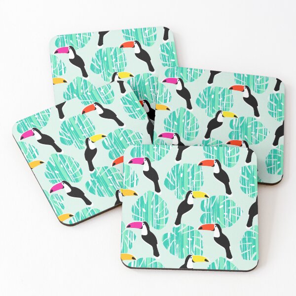 Item preview,  Toucan retro texture with palm designed and sold by MobertsonArt.