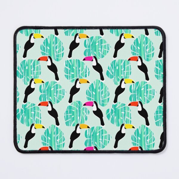 Item preview, Toucan retro texture with palm designed and sold by MobertsonArt.