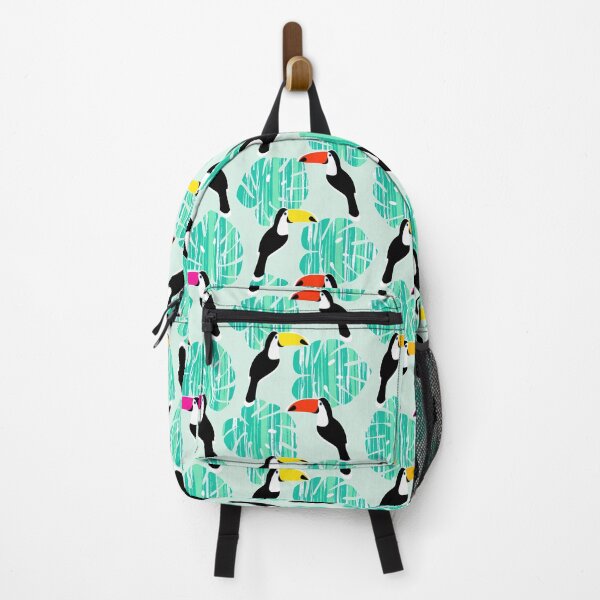Item preview, Toucan retro texture with palm designed and sold by MobertsonArt.