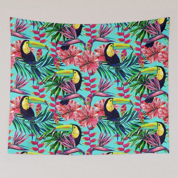 Item preview, Toucan Hibiscus Flower  designed and sold by MobertsonArt.