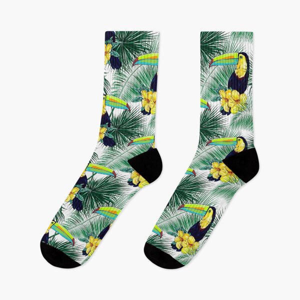 Item preview, Beautiful toucan birds and hibiscus tropical designed and sold by MobertsonArt.