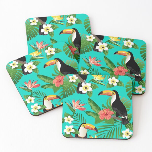 Item preview, Tropical birds and palm leaves designed and sold by MobertsonArt.