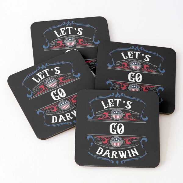 Item preview, Let's Go Darwin, Funny Sarcastic Vintage Design With  American Flag designed and sold by HermoTees.