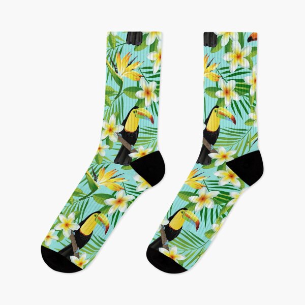 Item preview, Tropical birds and palm leaves seamless  designed and sold by MobertsonArt.