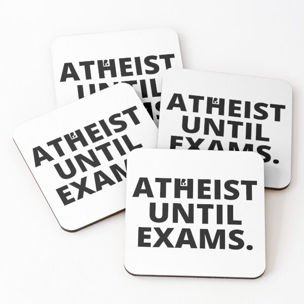 Item preview, Atheist Until Exams - Sarcastic t-shirt designed and sold by Creative Life.