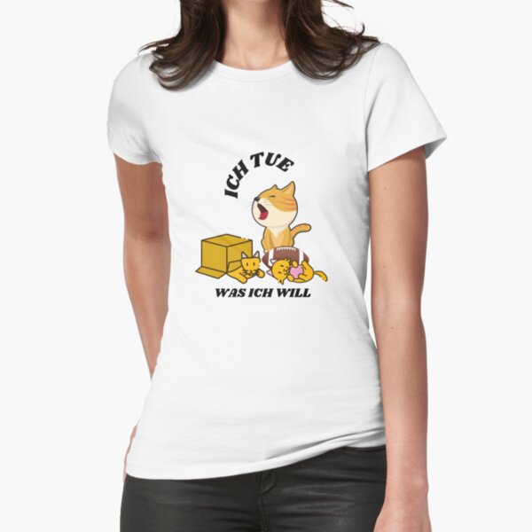 ich tue, was ich will, Kollektion von Designs für Katzenliebhaber, Unisex Shirt Fitted T-Shirt