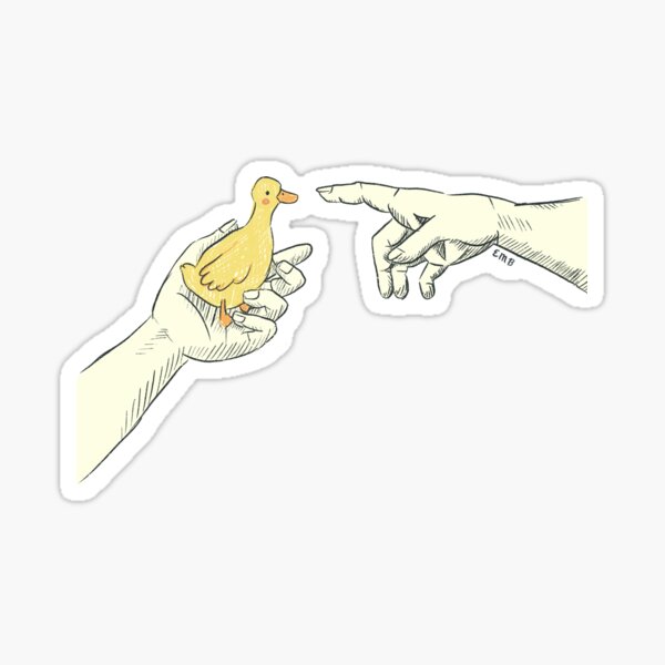 Artikel-Vorschau von Die Erschaffung der Enten (Michelangelos Erschaffung Adams), designt und verkauft von waddleworks.