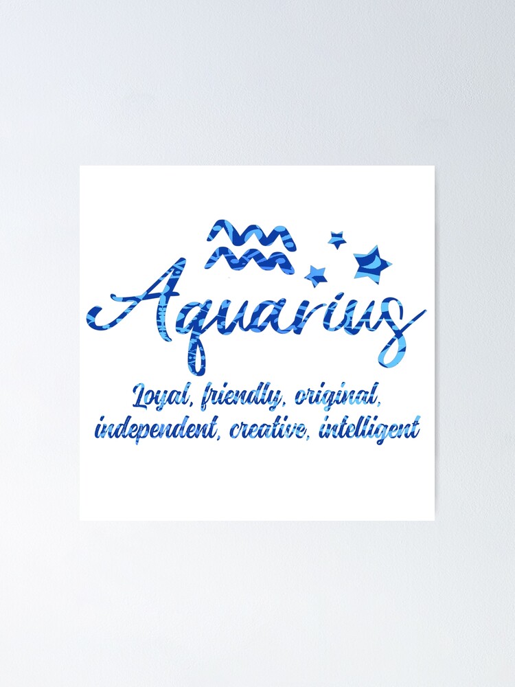 Gift For Aquarius Aquarius Birthday Traits Poster