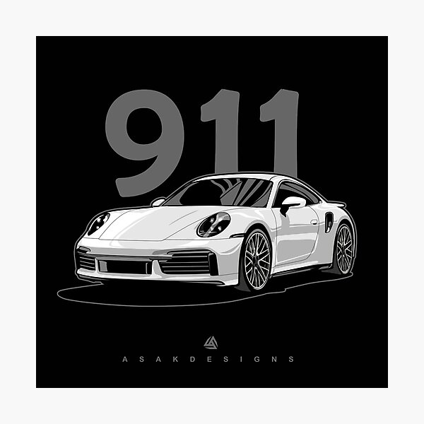 Item preview, 911 turbo illustration graphics designed and sold by Rocket Shock.