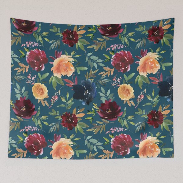 Item preview, Fall Florals Autumn Mood Pattern designed and sold by WildAliceArt.