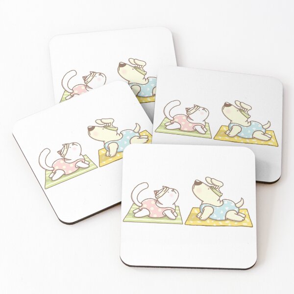 Item preview, Tofu the Cat and Dog Yoga designed and sold by Chilliezgraphy.