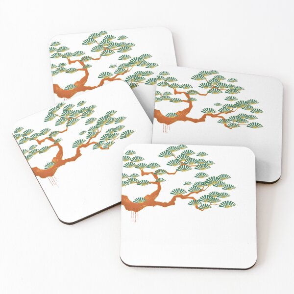 Item preview, fever tree bonsai coasters f- fever tree summer Sticker designed and sold by juracity.