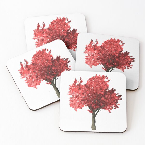 Item preview, fever tree bonsai tree coasters - fever tree summer Sticker designed and sold by juracity.