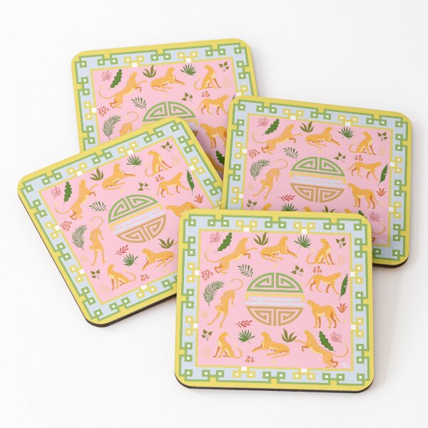 Item preview, Preppy Chinoiserie Cheetah wishing you long life designed and sold by Yunihadi.