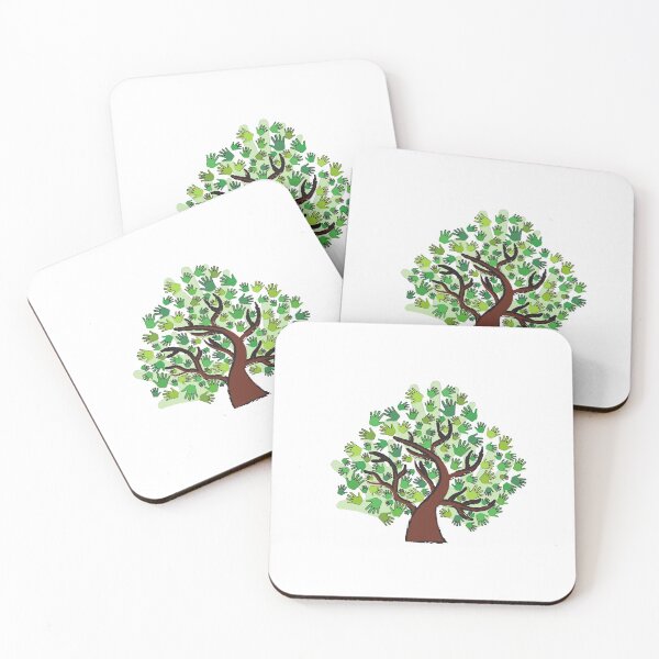 Item preview, fever tree hands green coasters designed and sold by juracity.