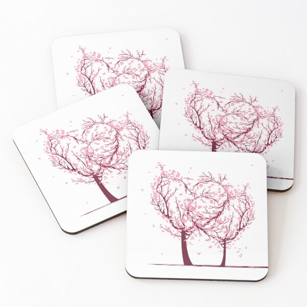 Item preview, fever tree leafs heart coasters designed and sold by juracity.