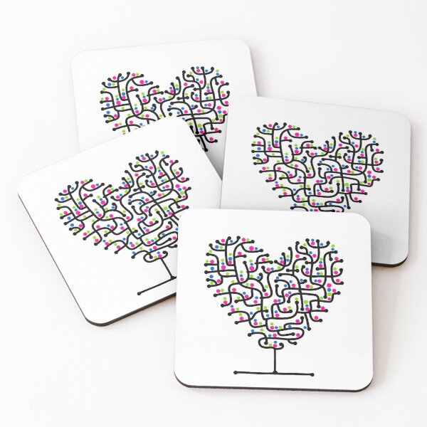 Item preview, fever tree bonsia tree coasters - fever tree summer Sticker designed and sold by juracity.
