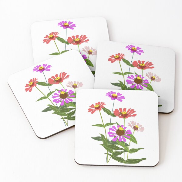 Item preview, fever tree spring tree chrysanthemum coasters designed and sold by juracity.